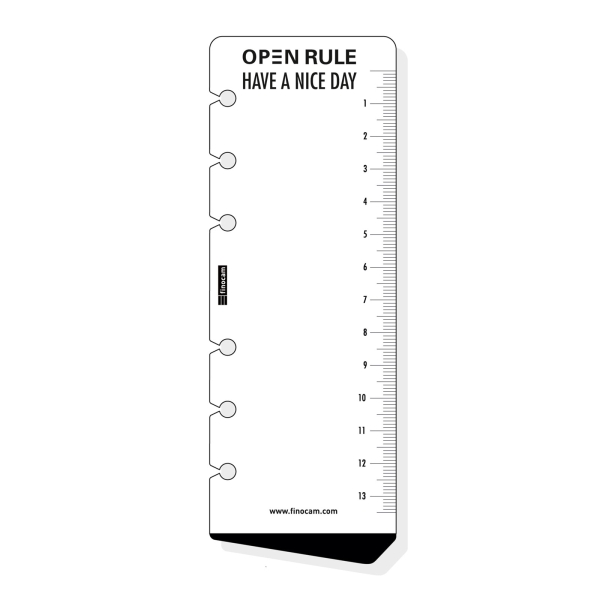 Finocam R459 Regla para Agendas Open - Formato 400 - 57x161mm - Color Blanco