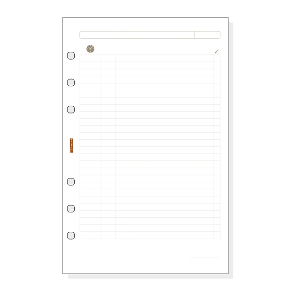 Finocam R502 Planficador de Recambio para Agendas Open - Formato 500 - 117x5x181mm - Color Blanco