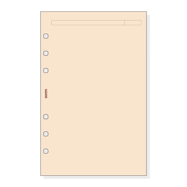 Finocam R543 Recambio para Agendas Open - Liso - Formato 500 - 117x5x181mm - Color Crema
