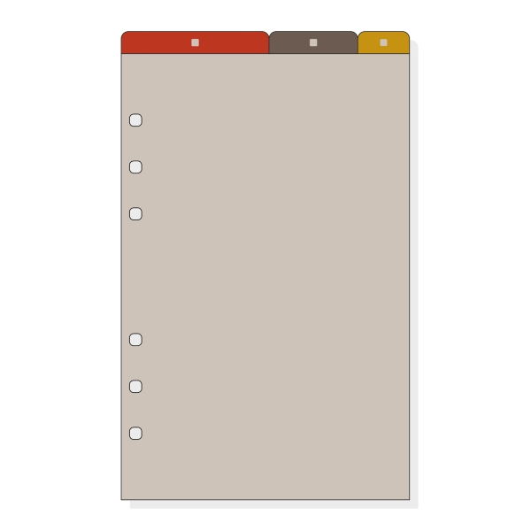 Finocam R562 Separadores Superiores para Agendas Open - 3 Solapas - Formato 500 - 117x2x194mm - PVC - Color Marron