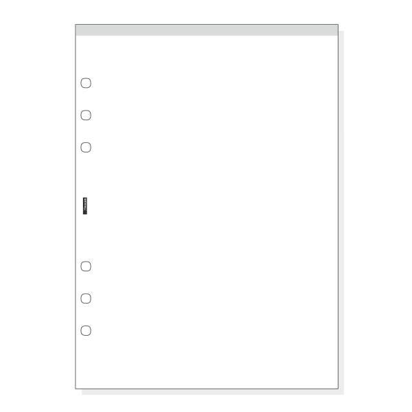 Finocam R1067 Bloc de Notas para Agendas Open - Perforado - Formato 1000 - 155x5x215mm - Liso - Color Blanco