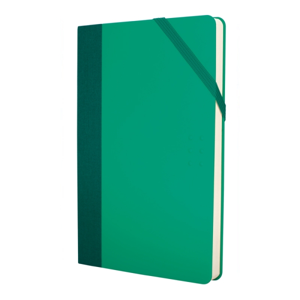 Milan Paperbook Colours Libreta Mediana - Papel Liso - 208 Hojas de 80g - Cierre Elastico - Color Verde