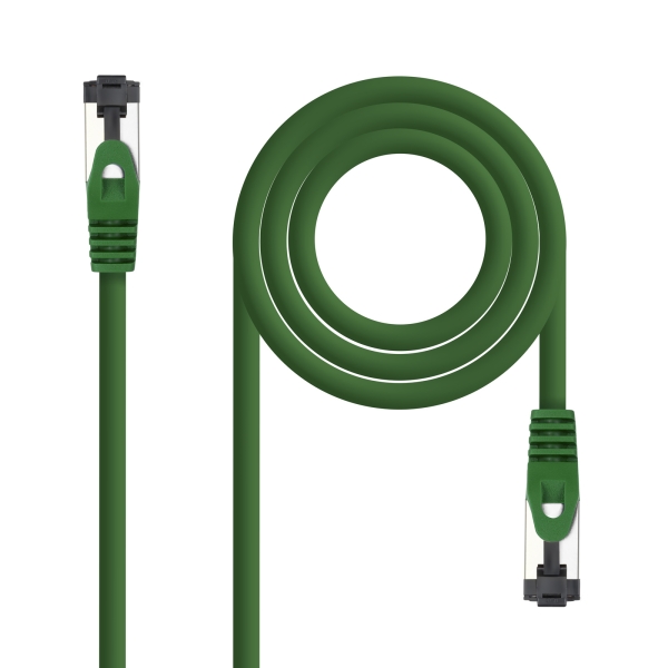 Nanocable Cable Red Latiguillo Cat.8.1 2Ghz LSZH SSTP AWG26 - Longitud 1m - Color Verde