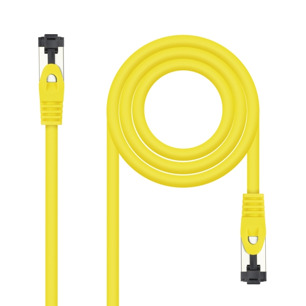 Nanocable Cable Red Latiguillo Cat.8.1 2Ghz LSZH SSTP AWG26 - Longitud 1m - Color Amarillo