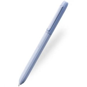 Faber-Castell Avori Boligrafo de Mecanismo Giratorio XB - 92% de Plastico Reciclado - Clip Metalico Solido - Color Azul Claro