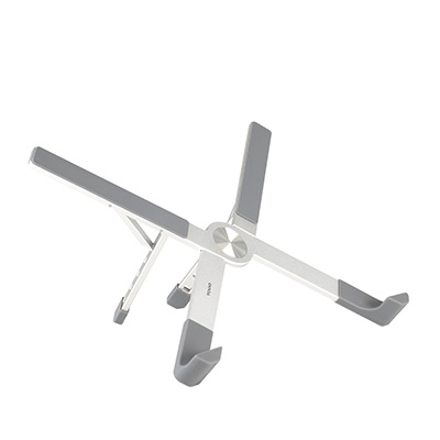 Tooq Soporte para Portatil hasta 17.3" - Plegable y Portatil - Color Plata