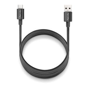 NGS ZYRO-AC Cable USB-C a USB-A - Cargar Rapida - 480 Mbps - 15W - 1 Metro - Color Negro