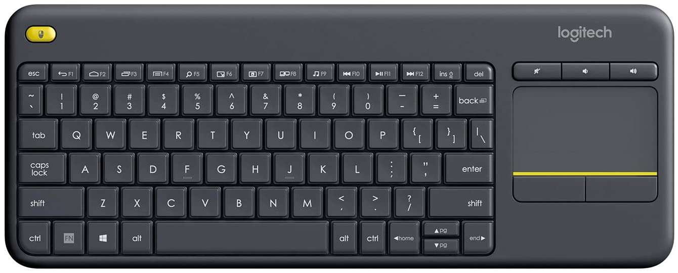 Logitech K400 Plus Teclado Inalambrico Touchpad - PC, TV - Color Negro 1 Logitech K400 Plus Teclado Inalambrico Touchpad - PC, TV - Color Negro